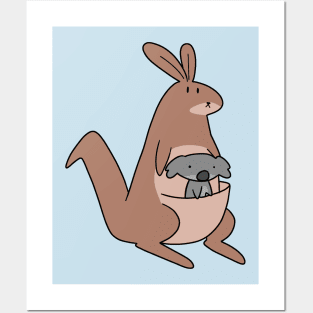 Kangaroo and Koala Posters and Art